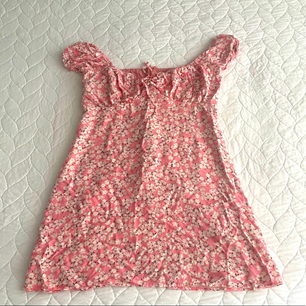 Pink floral dress size L